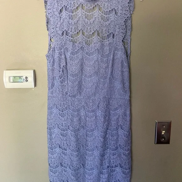 high end lace dresses Long Lace A-Line Prom Dress with Ruffles Lilac / 8 main image 1